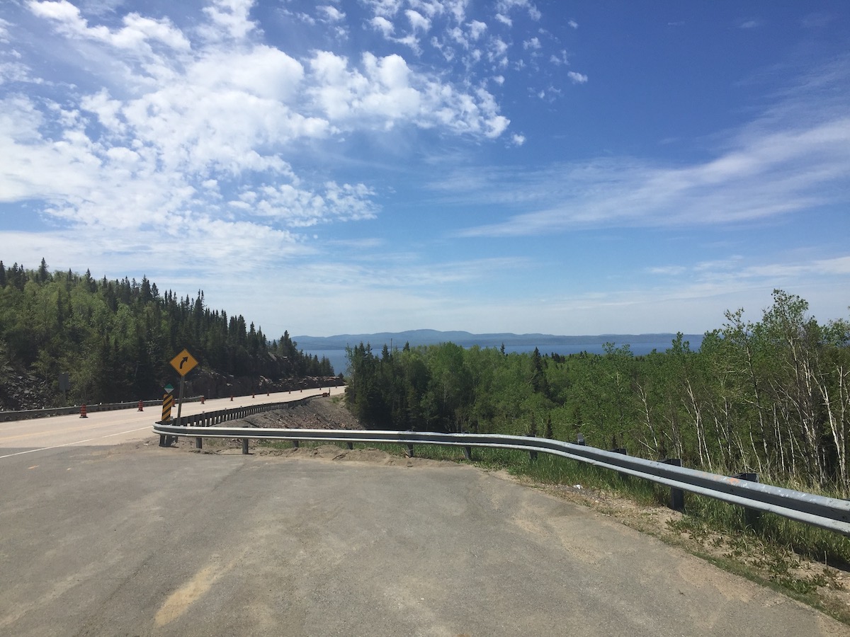 highway and Lake Superior