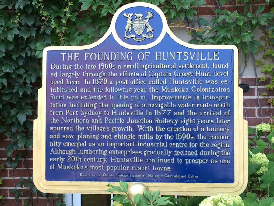 historical plaque of Huntsville
